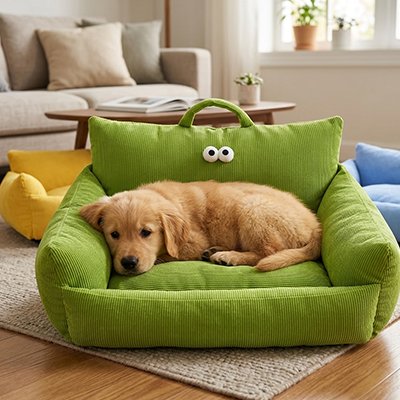 Canapé Chien vert confort