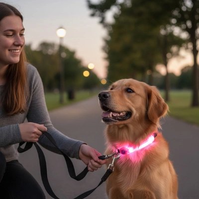 Collier Chien lumineux