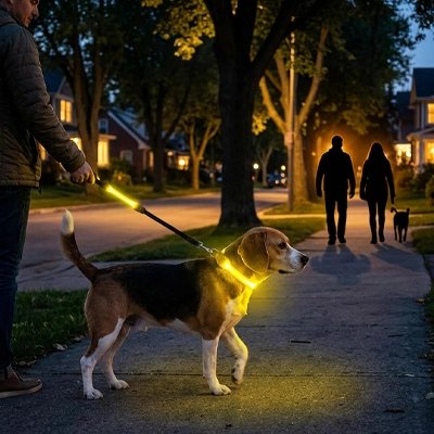 Collier Chien lumineux