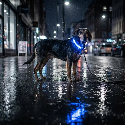 Collier Chien lumineux