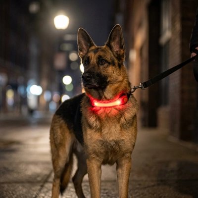 Collier Chien lumineux clignotant 