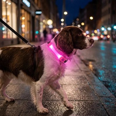 Collier Chien lumineux