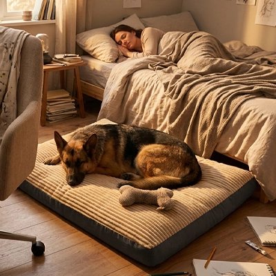 Coussin pour Chien jouet marron