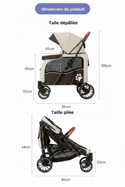 Dimensions dépliée et pliée