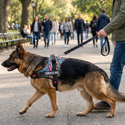 Harnais chien ajustable avec point d'attache