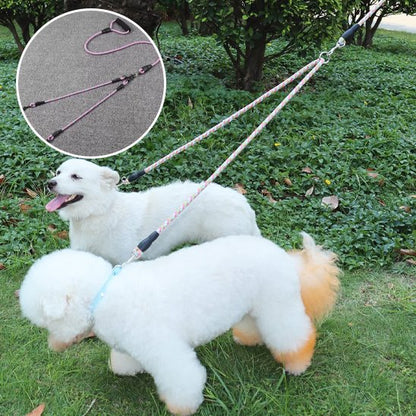 Laisse double pour chien ajustable