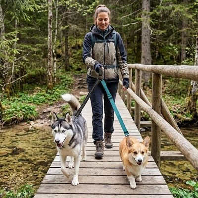 Laisse double pour Chien courent ensemble