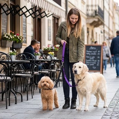 Laisse double pour Chien petit et grand taille