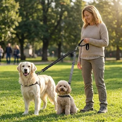 Laisse double pour Chien taille différent