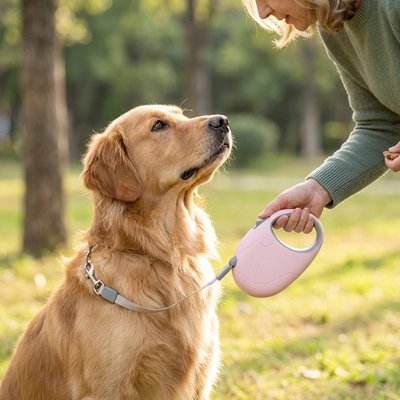 Laisse pour chien ergonomique idéale pour des promenades sécurisées et agréables en toute simplicité.