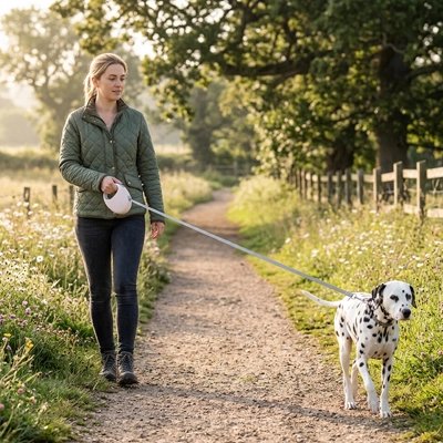 Laisse pour Chien rétractable-chien-golden-retriever-promenade-parc.