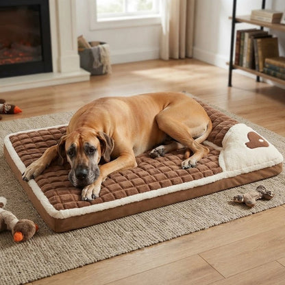 Lit pour Chien couleur marron