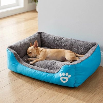 Panier bleu pour Chien dort en profond 