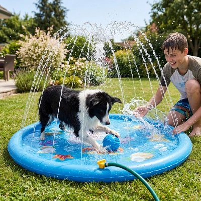 Piscine pour Chien bleu polyvalent antidérapant rembourrés