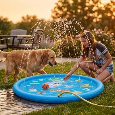 Piscine pour Chien Connexion au tuyau d'arrosage