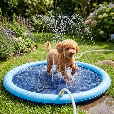 Piscine pour Chien Rebord gonflable épais