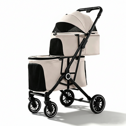 poussette pour chien double | 3-en-1 Double Confort