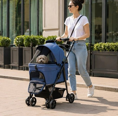 Poussette pour Chien souple et sécuritaire