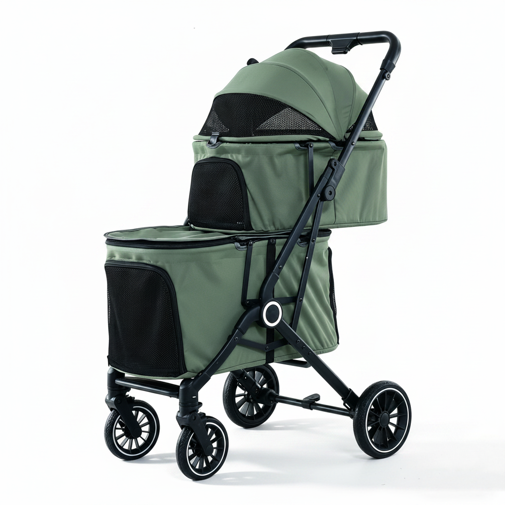 poussette pour chien double | 3-en-1 Double Confort