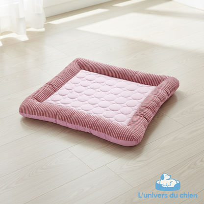 Tapis rafraîchissant rose avec logo