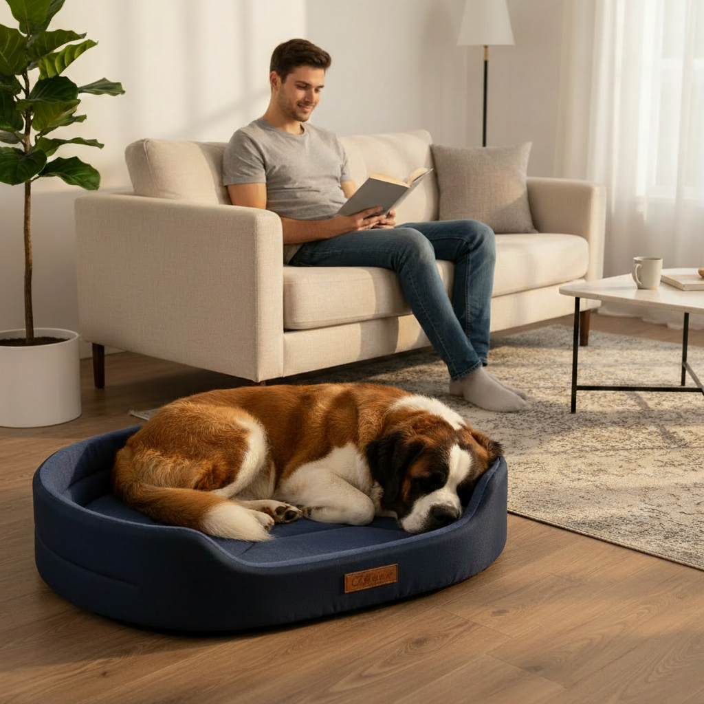 lit pour chien XXL Marc au salon lit